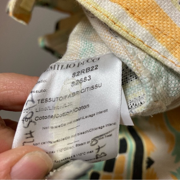 Emilio Pucci Blouse top extra small Peplum Snap up southwestern western vintage - Picture 9 of 12